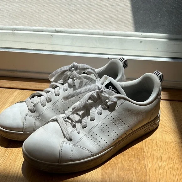 adidas | Shoes | Adidas White Leather Sneakers Lightly Worn  display picture 1
